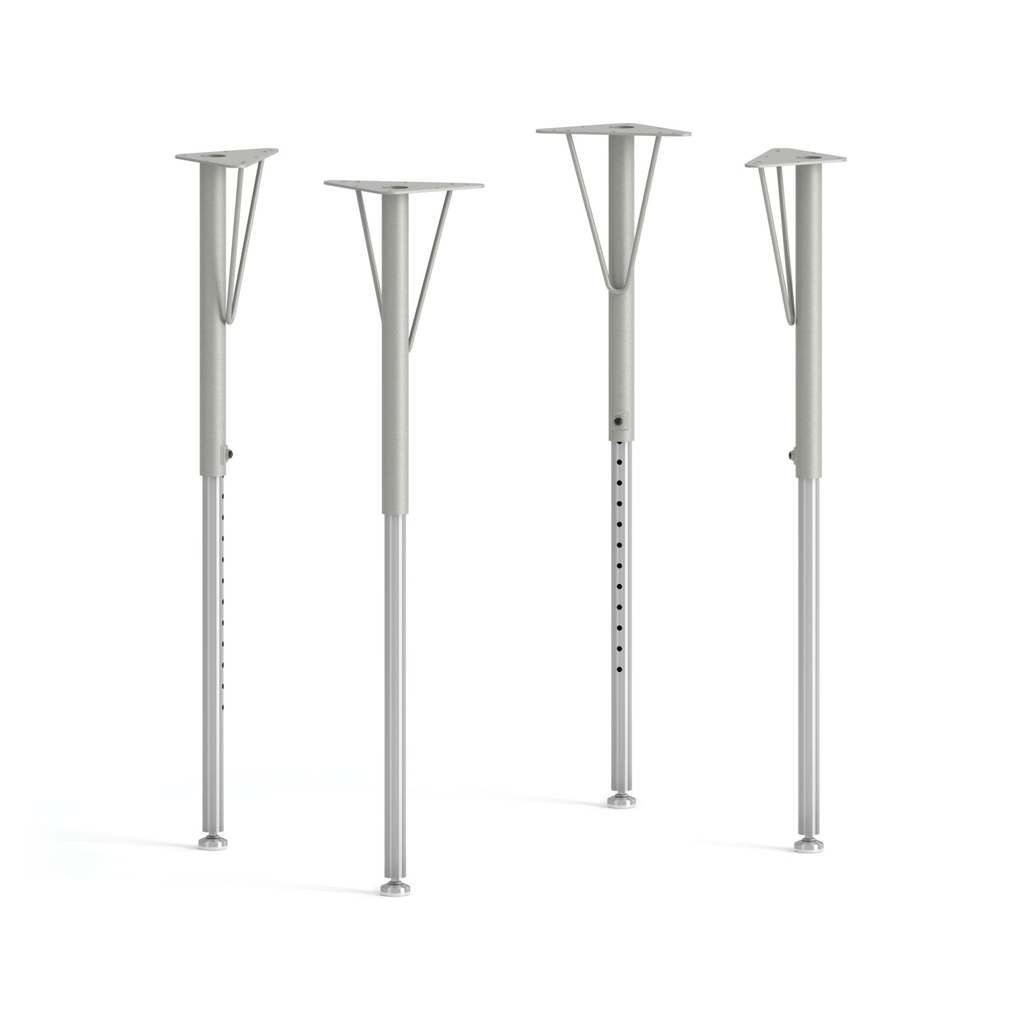 HON Build Student Desk Leg - 4/pk | Platinum Metallic Finish