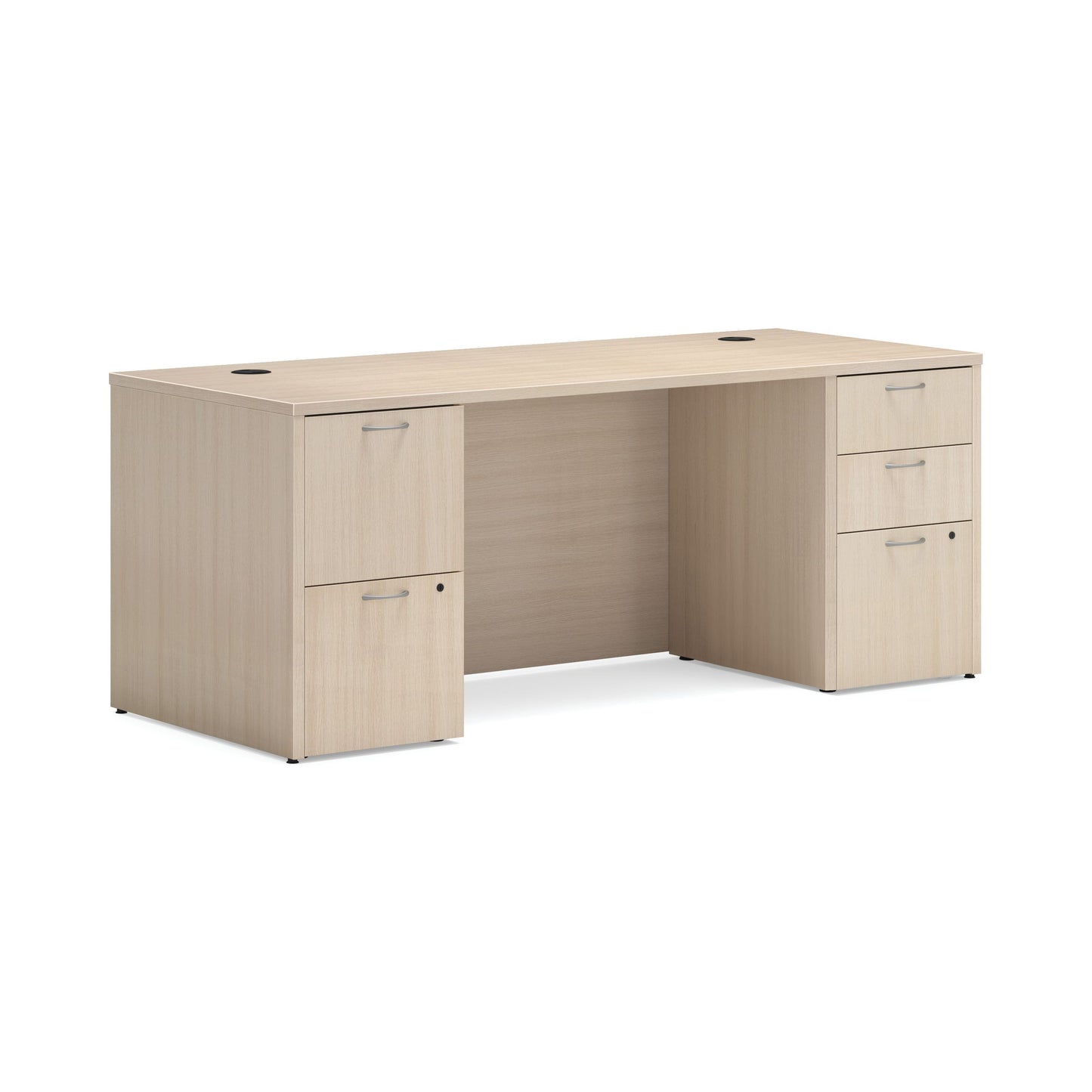 HON Mod Desk | 2 Box Drawers / 3 File Drawer | 72"W x 30"D | Desert Oak Laminate