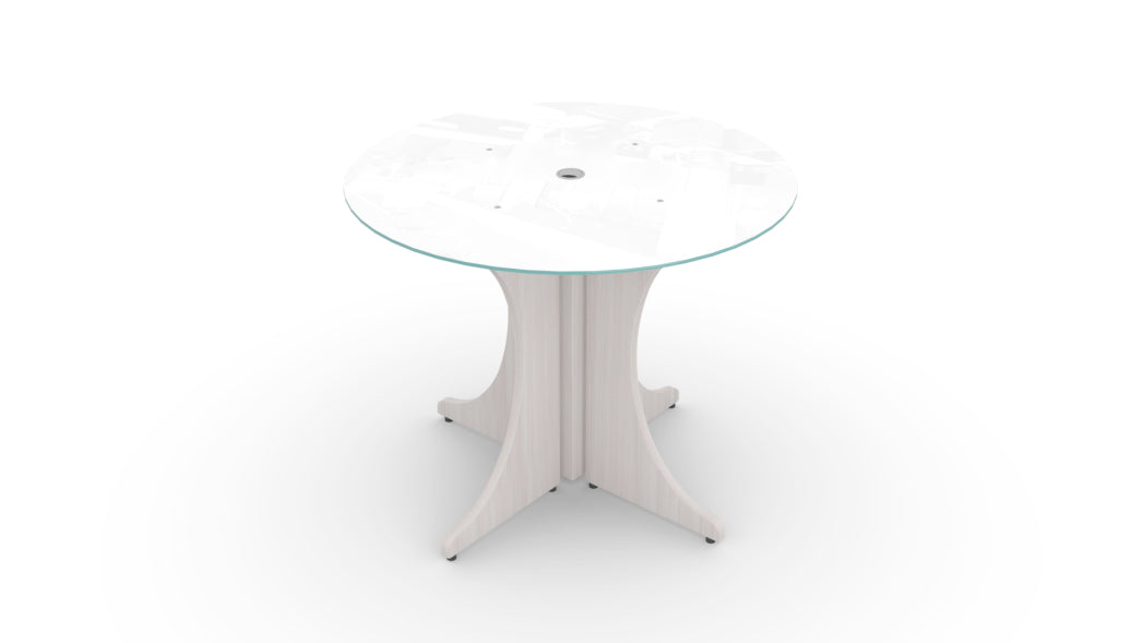 Potenza - 36" Round Glass Conference Table