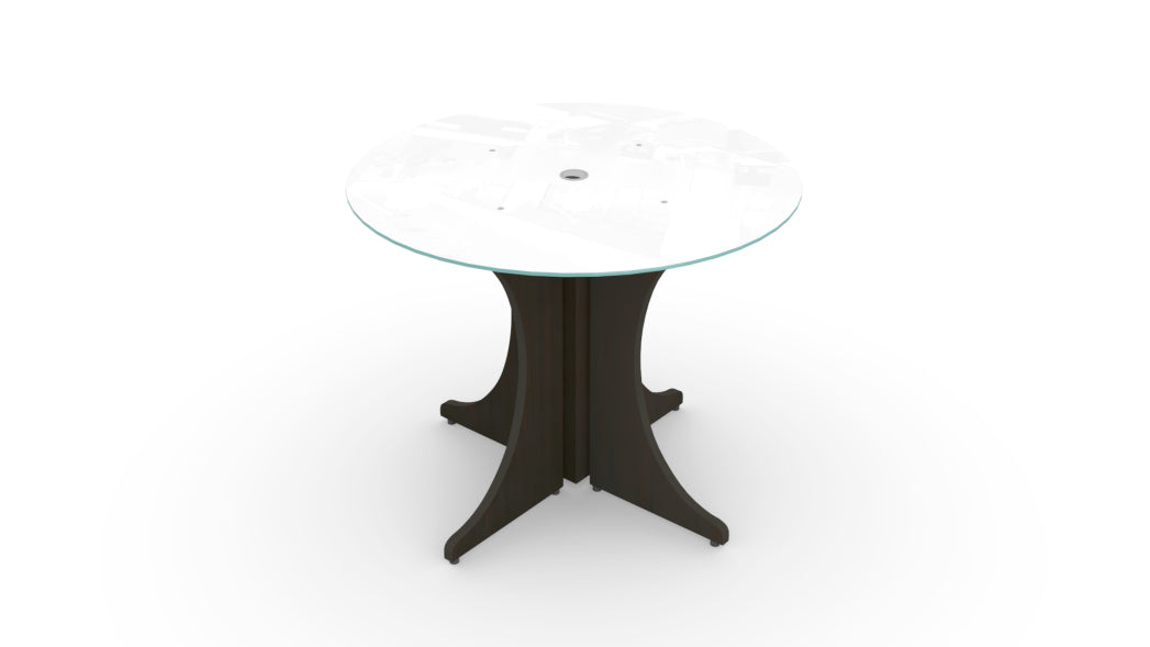 Potenza - 36" Round Glass Conference Table
