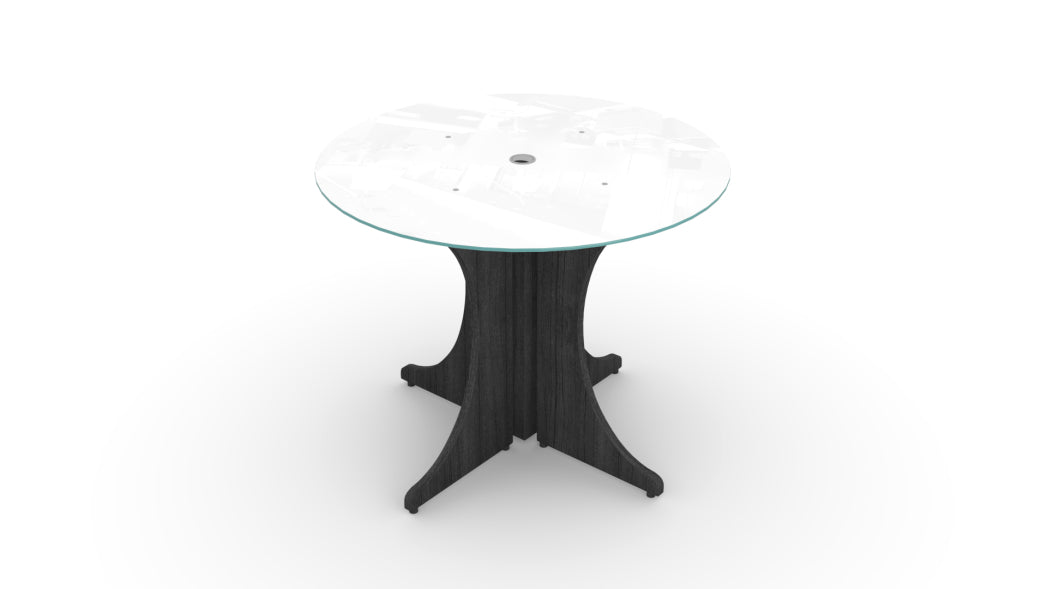 Potenza - 36" Round Glass Conference Table