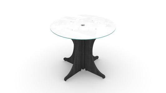 Potenza - 36" Round Glass Conference Table