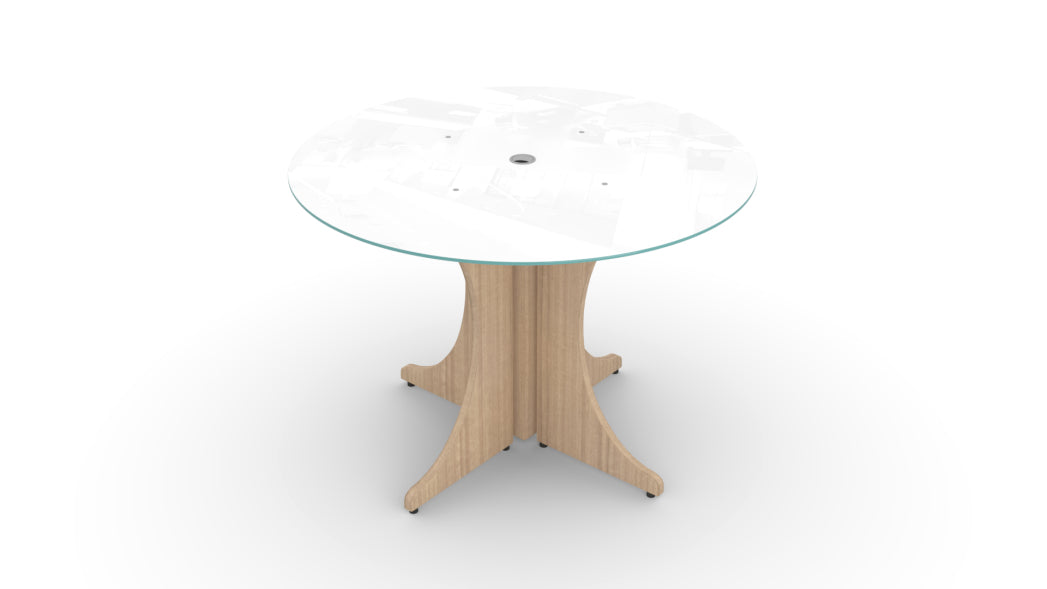 Potenza - 42" Round Glass Conference Table