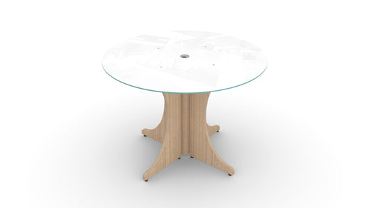 Potenza - 42" Round Glass Conference Table
