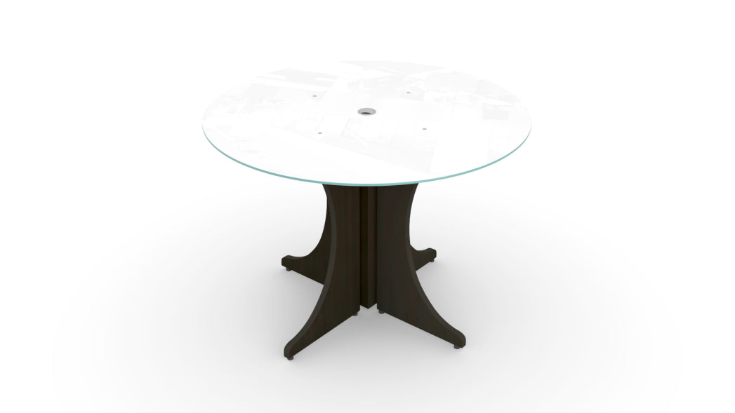 Potenza - 42" Round Glass Conference Table