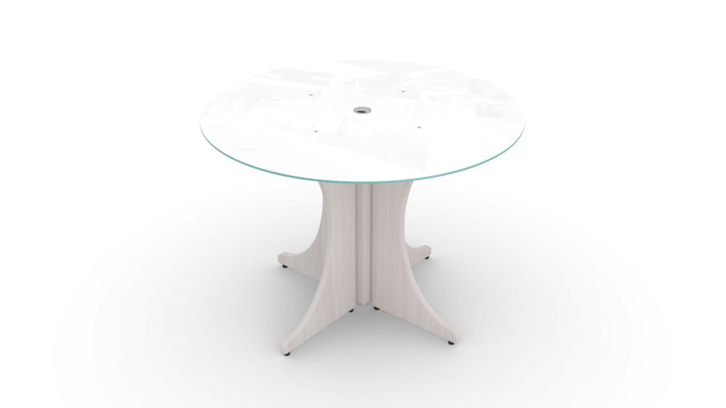 Potenza - 42" Round Glass Conference Table