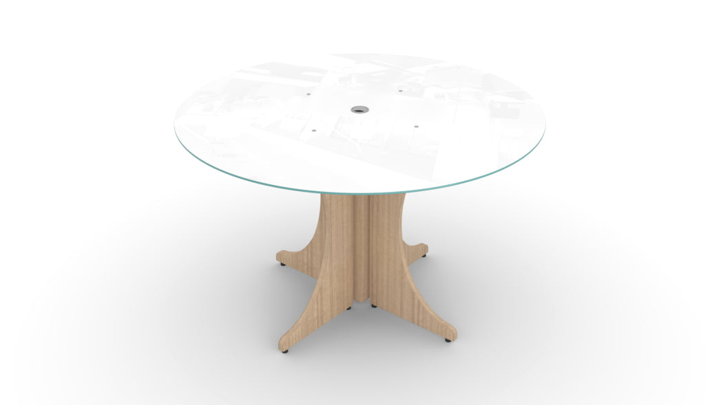 Potenza - 48" Round Glass Conference Table