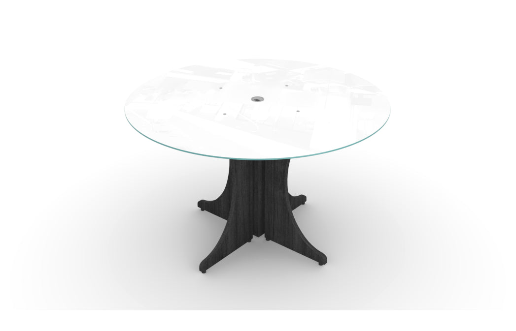 Potenza - 48" Round Glass Conference Table