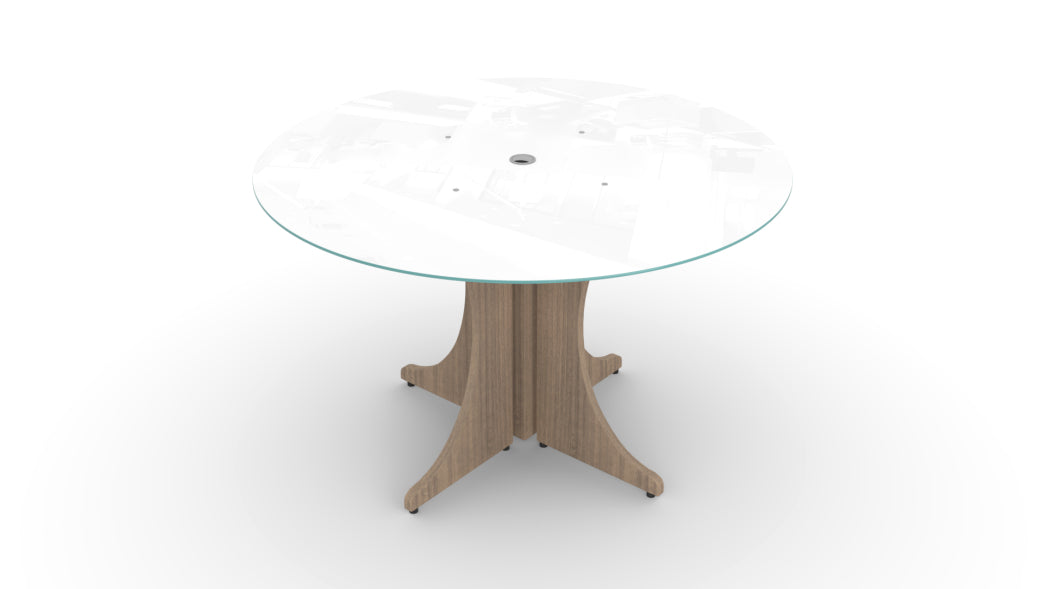Potenza - 48" Round Glass Conference Table