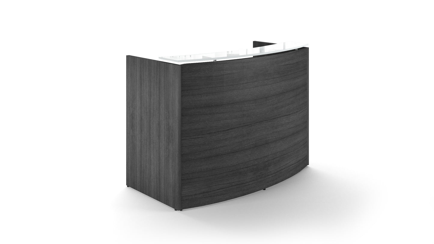 Potenza - Reception Desk w/ White Glass Top