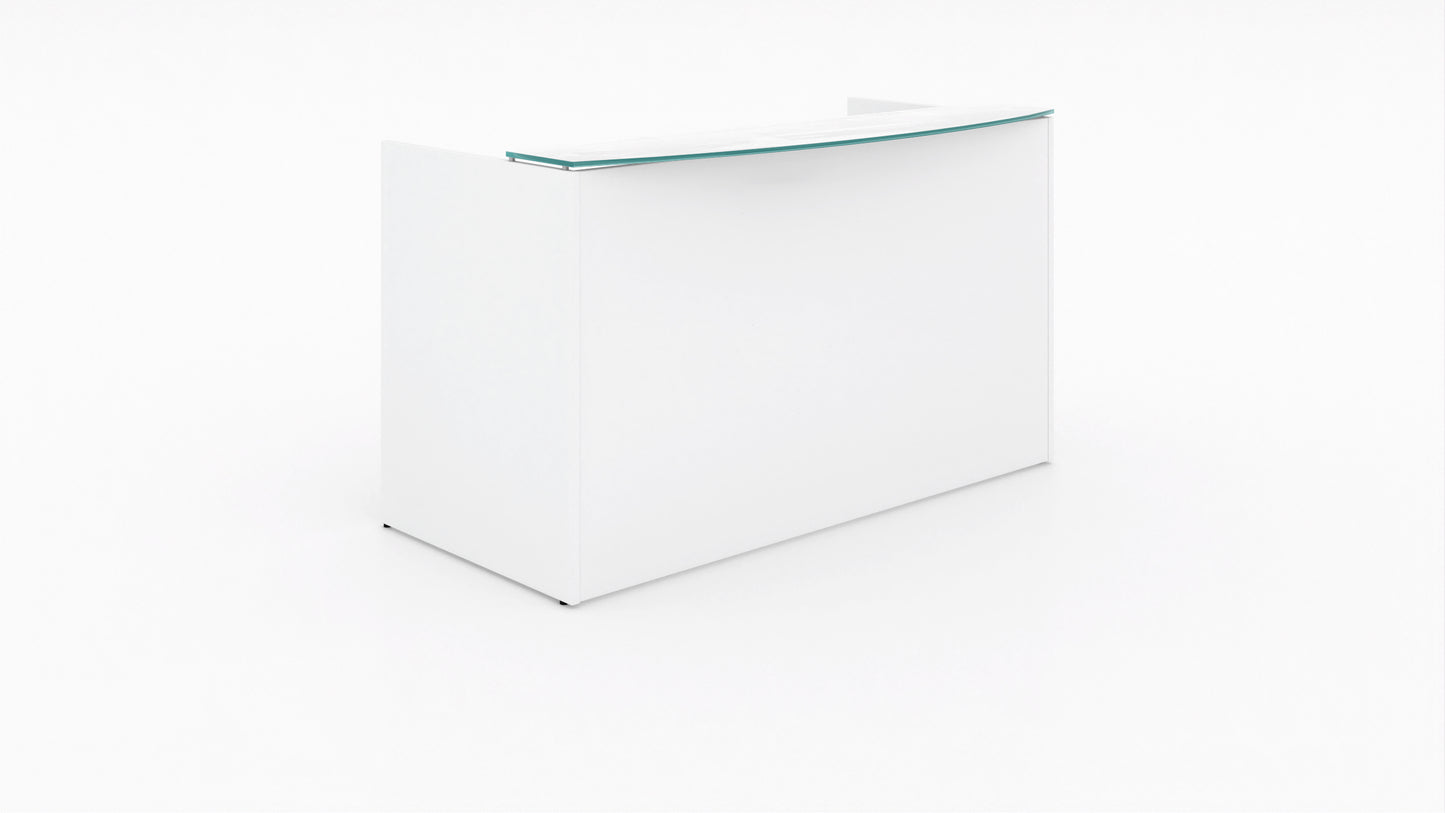 Potenza - Reception Desk w/ White Glass Top