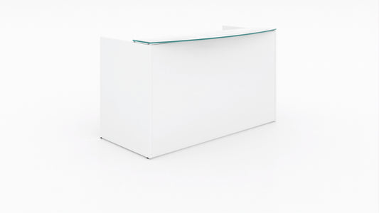 Potenza - Reception Desk w/ White Glass Top