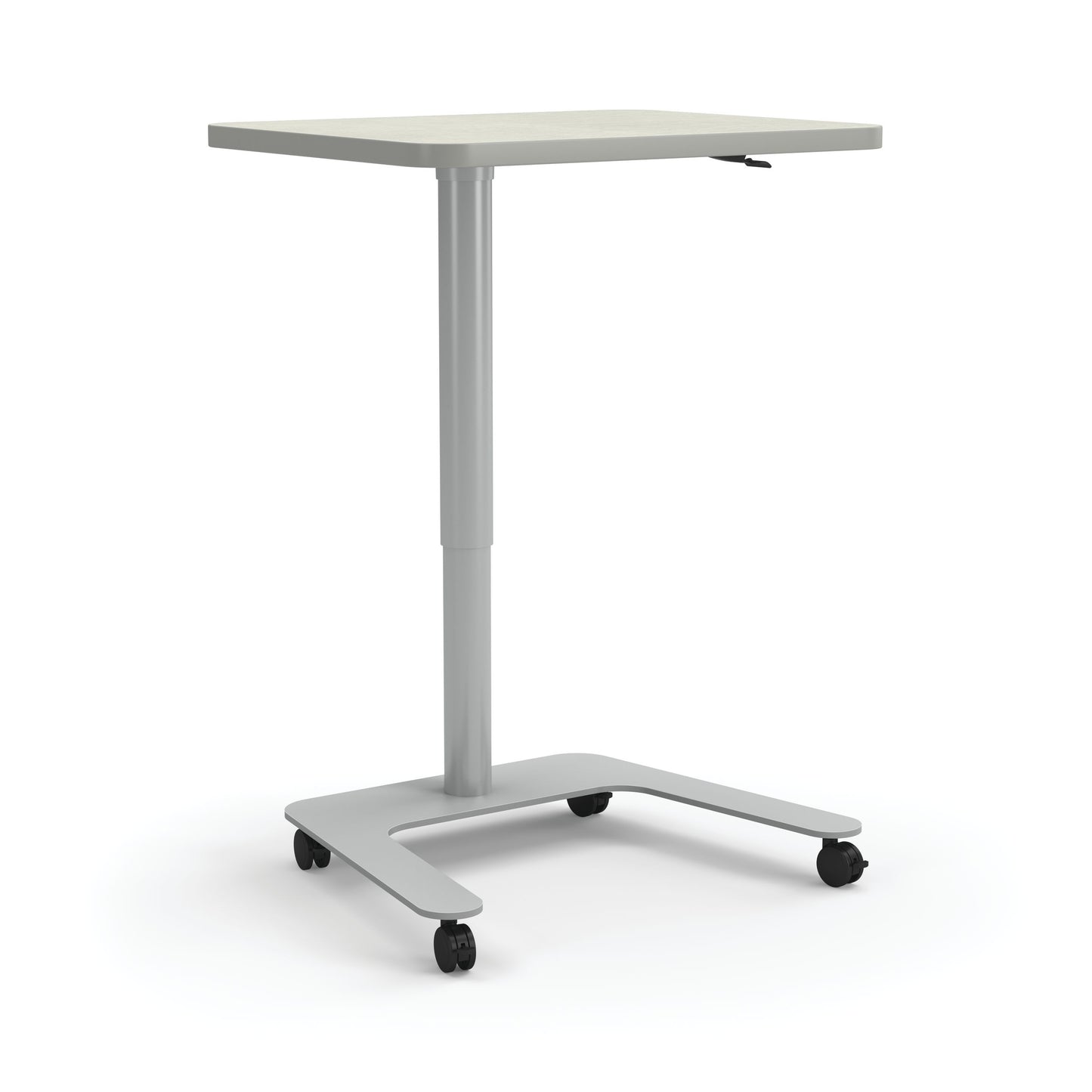 HON Roll Call Laptop Table | Silver Mesh Laminate | Platnium Edge | Silver Finish