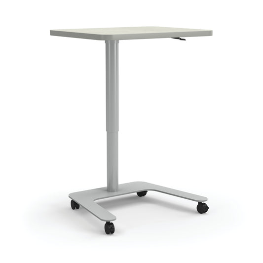 HON Roll Call Laptop Table | Silver Mesh Laminate | Platnium Edge | Silver Finish