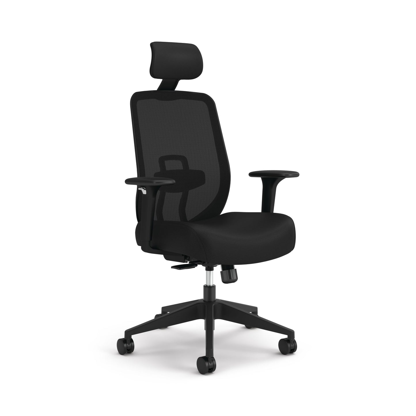 HON Altern Basic Task Chair | Mesh Mid-Back | Height-Adjustable Arms | Black Frame | Black Fabric