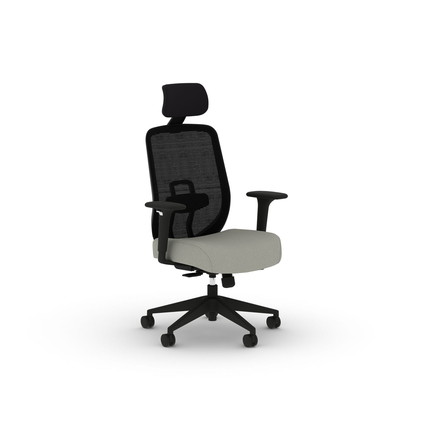 HON Altern Task Chair | Mesh Mid-Back | Height-Adjustable Arms | Black Frame | Fog Fabric