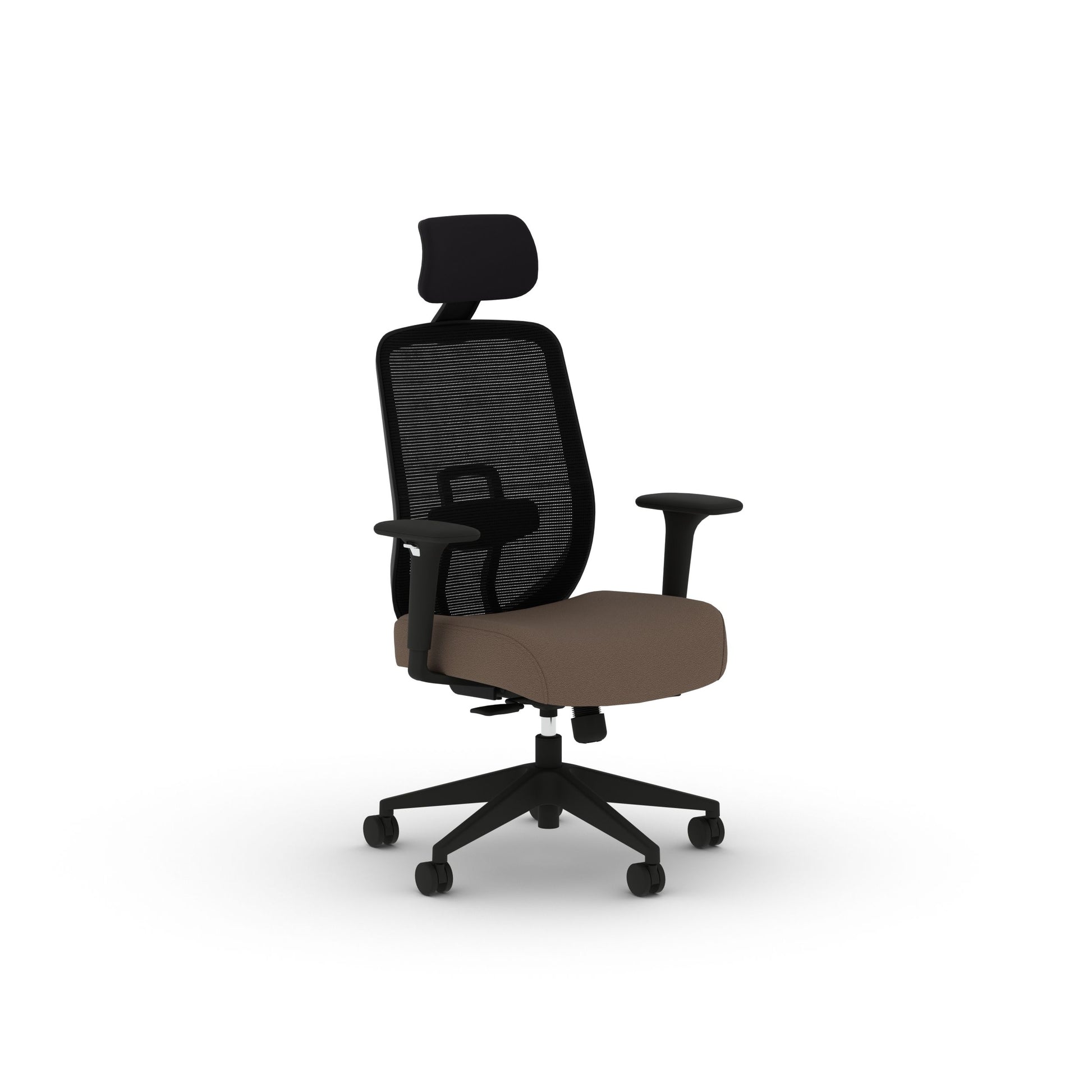 HON Altern Task Chair | Mesh Mid-Back | Height-Adjustable Arms | Black Frame | Bark Fabric