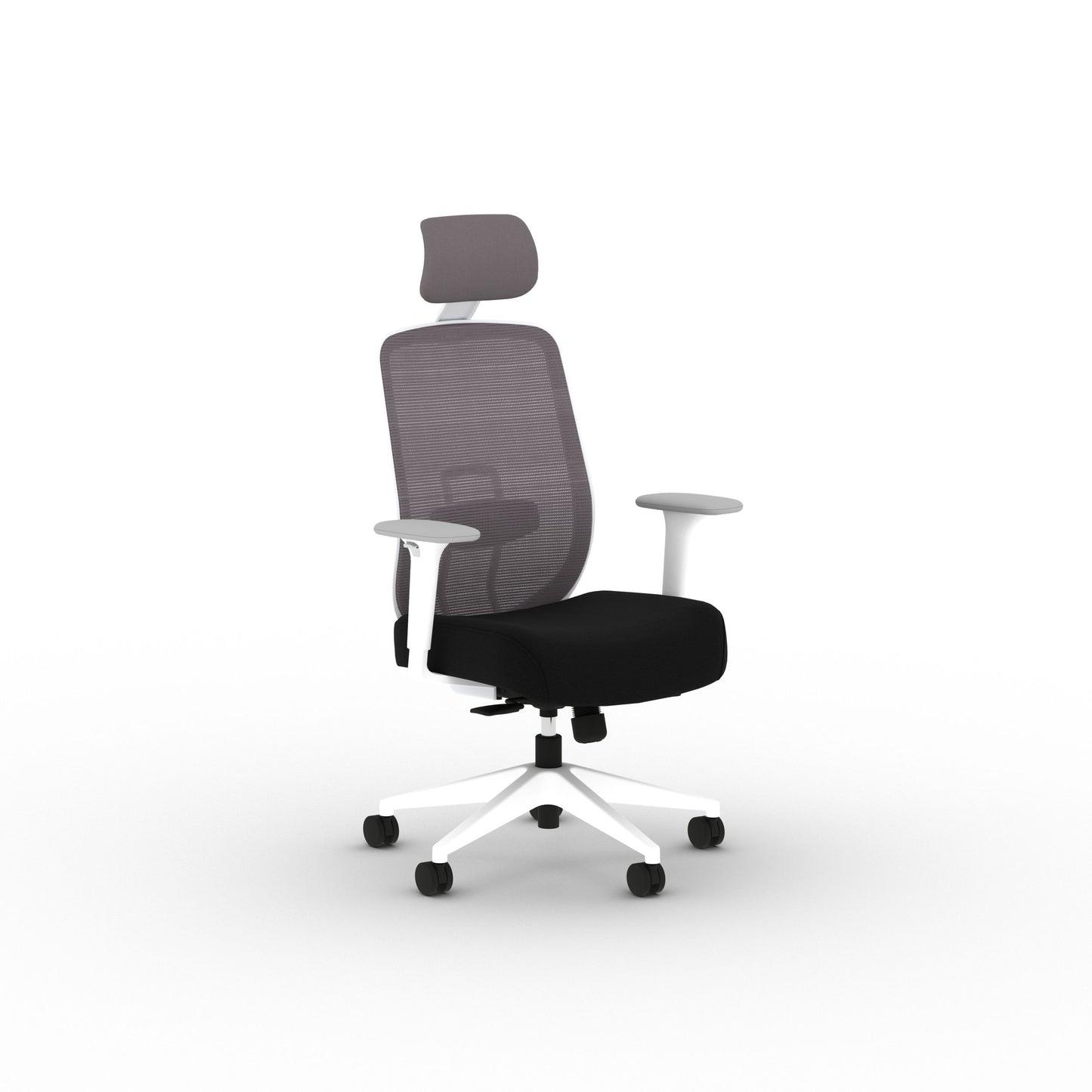 HON Altern Task Chair | Mesh Mid-Back | Height-Adjustable Arms | White Frame | Black Fabric