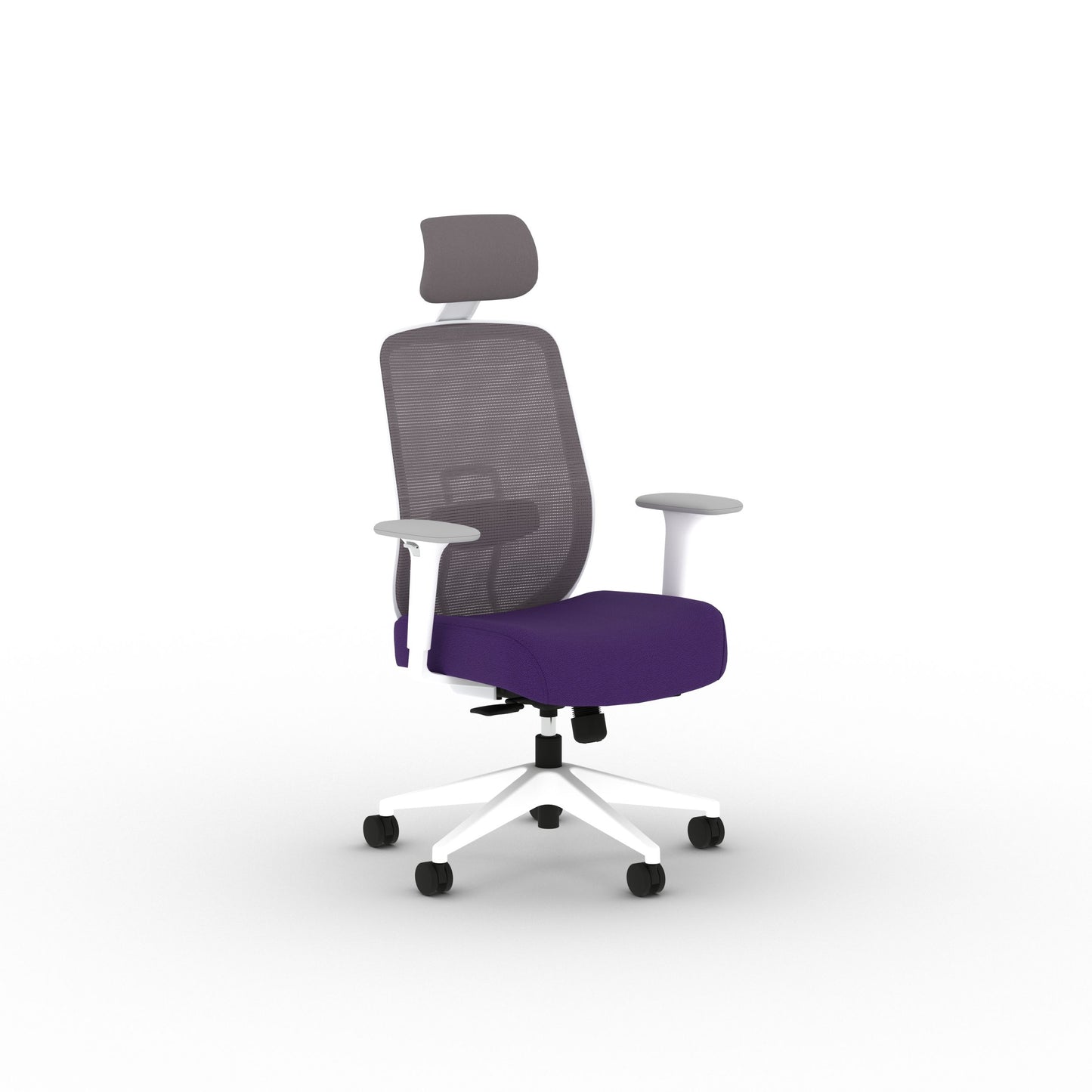 HON Altern Task Chair | Mesh Mid-Back | Height-Adjustable Arms | White Frame | Iris Fabric