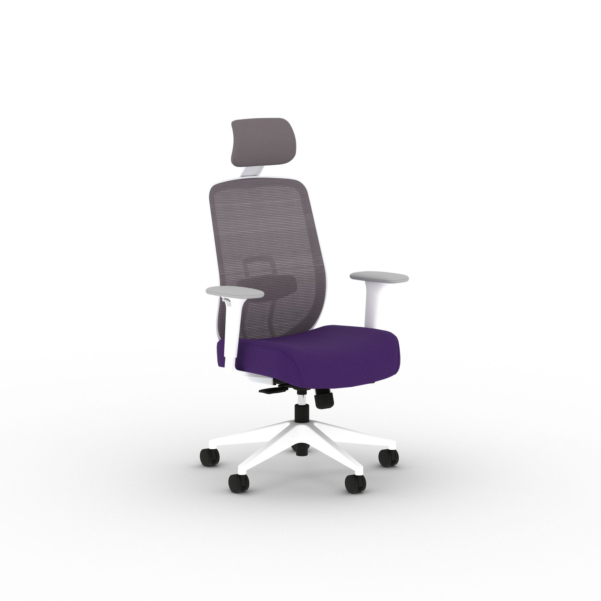 HON Altern Task Chair | Mesh Mid-Back | Height-Adjustable Arms | White Frame | Iris Fabric