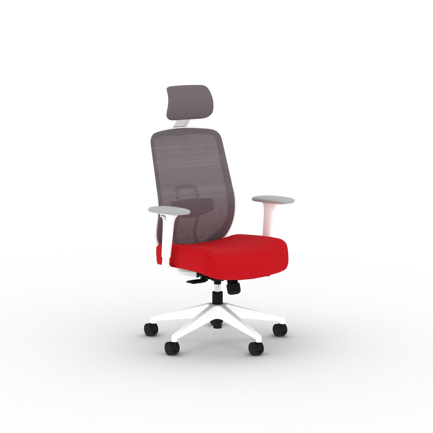 HON Altern Task Chair | Mesh Mid-Back | Height-Adjustable Arms | White Frame | Ruby Fabric
