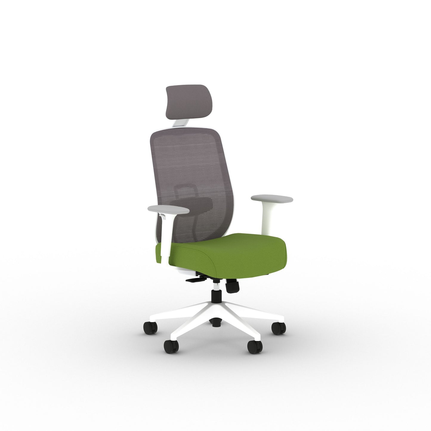 HON Altern Task Chair | Mesh Mid-Back | Height-Adjustable Arms | White Frame | Pear Fabric