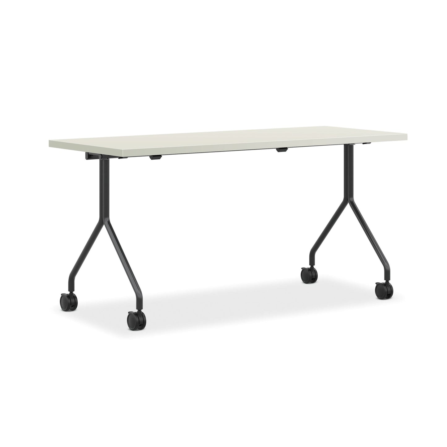 HON Between Nesting Table | Rectangle | 24"D x 60"W | Silver Mesh Laminate