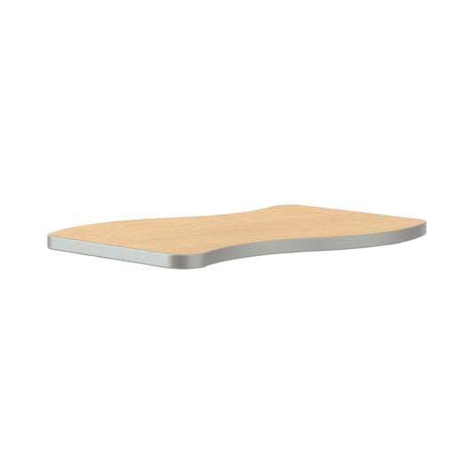 HON Build Top | Ribbon Desk | 22x31 | Natural Maple | Platinum Edge