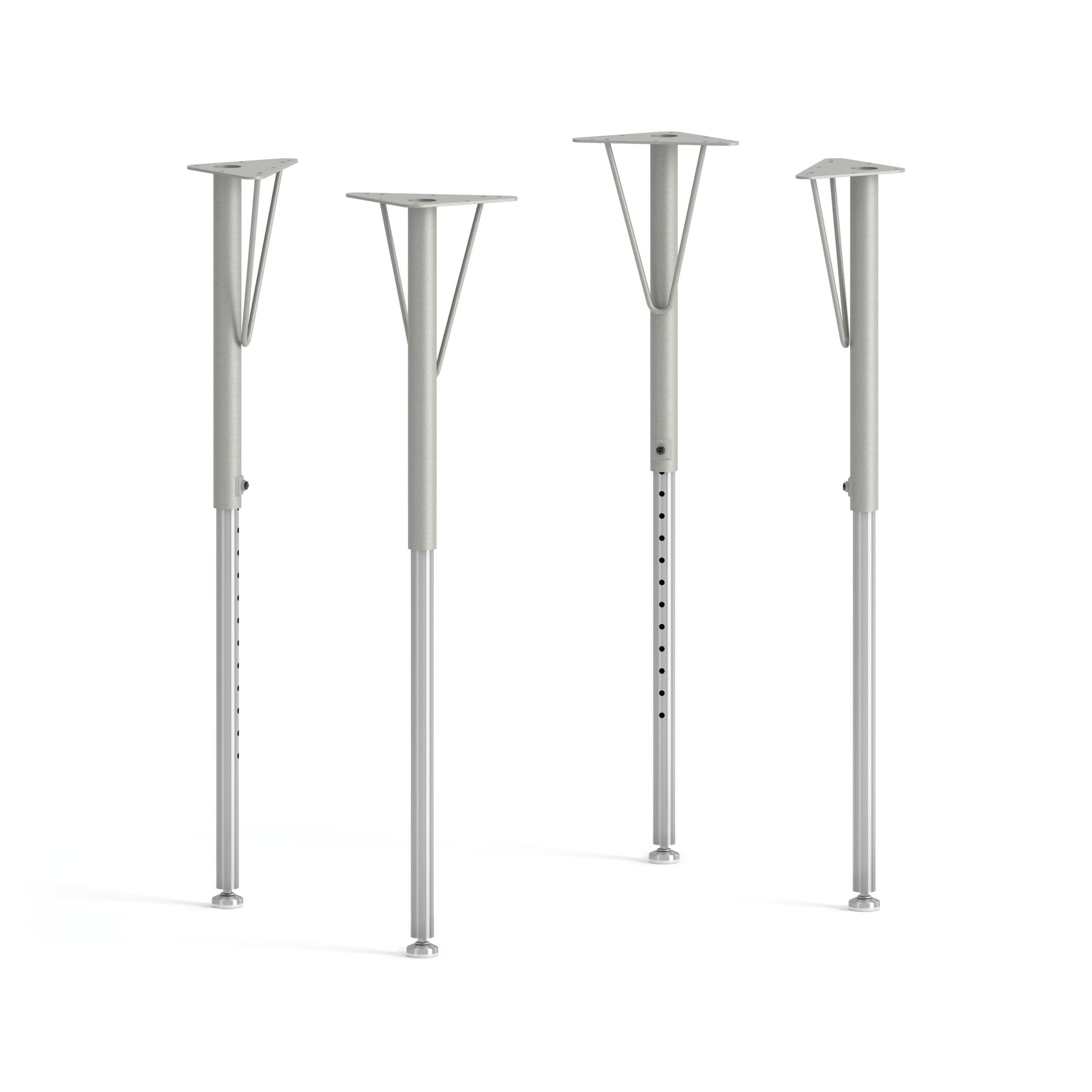 HON Build Student Desk Leg - 4/pk | Platinum Metallic Finish
