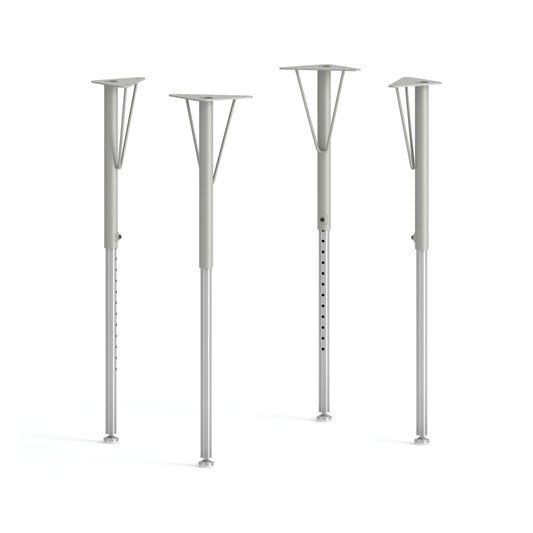 HON Build Student Desk Leg - 4/pk | Platinum Metallic Finish