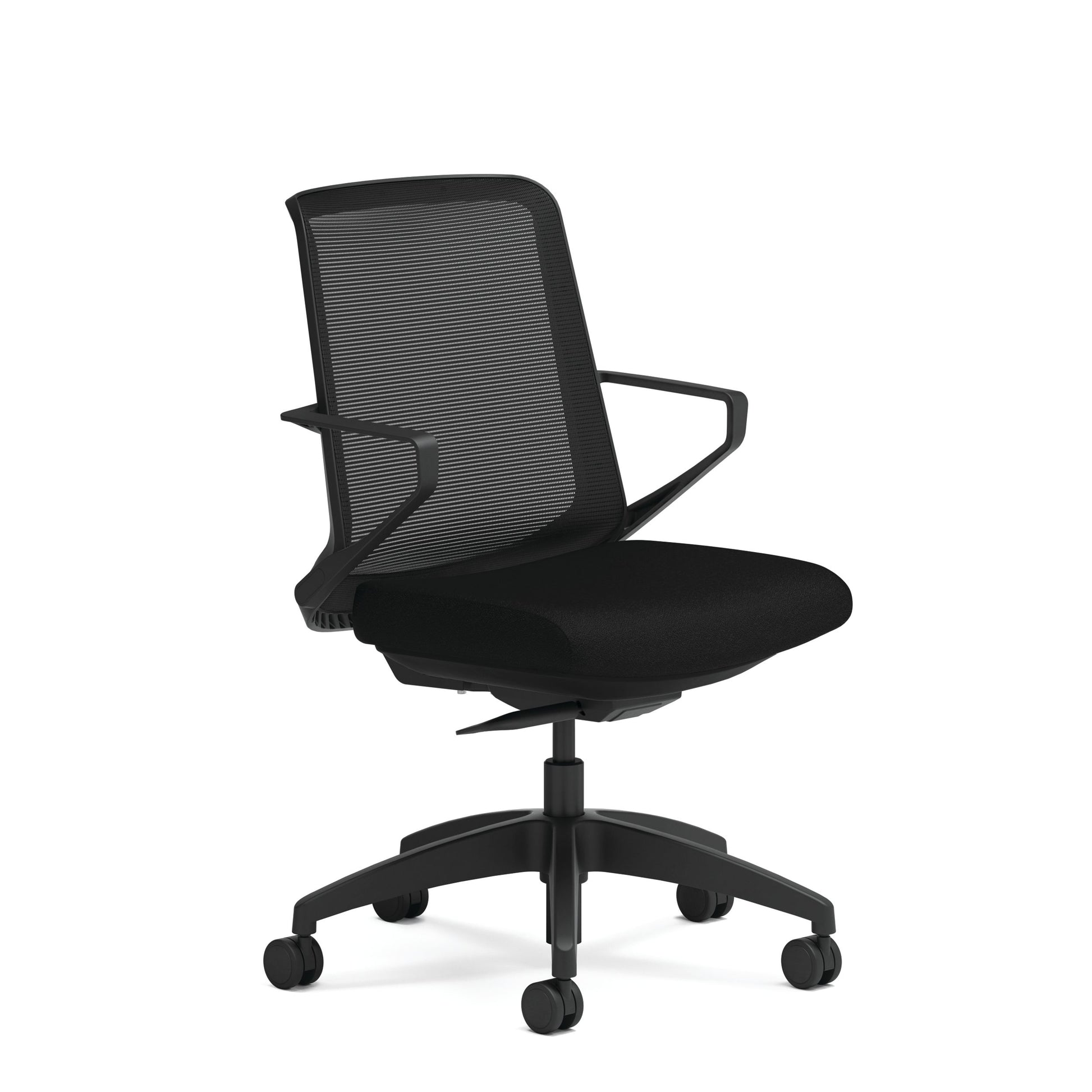 HON Cliq Office Chair | Black Mesh Back | Synchro-Tilt | Black Seat Fabric | Black Frame