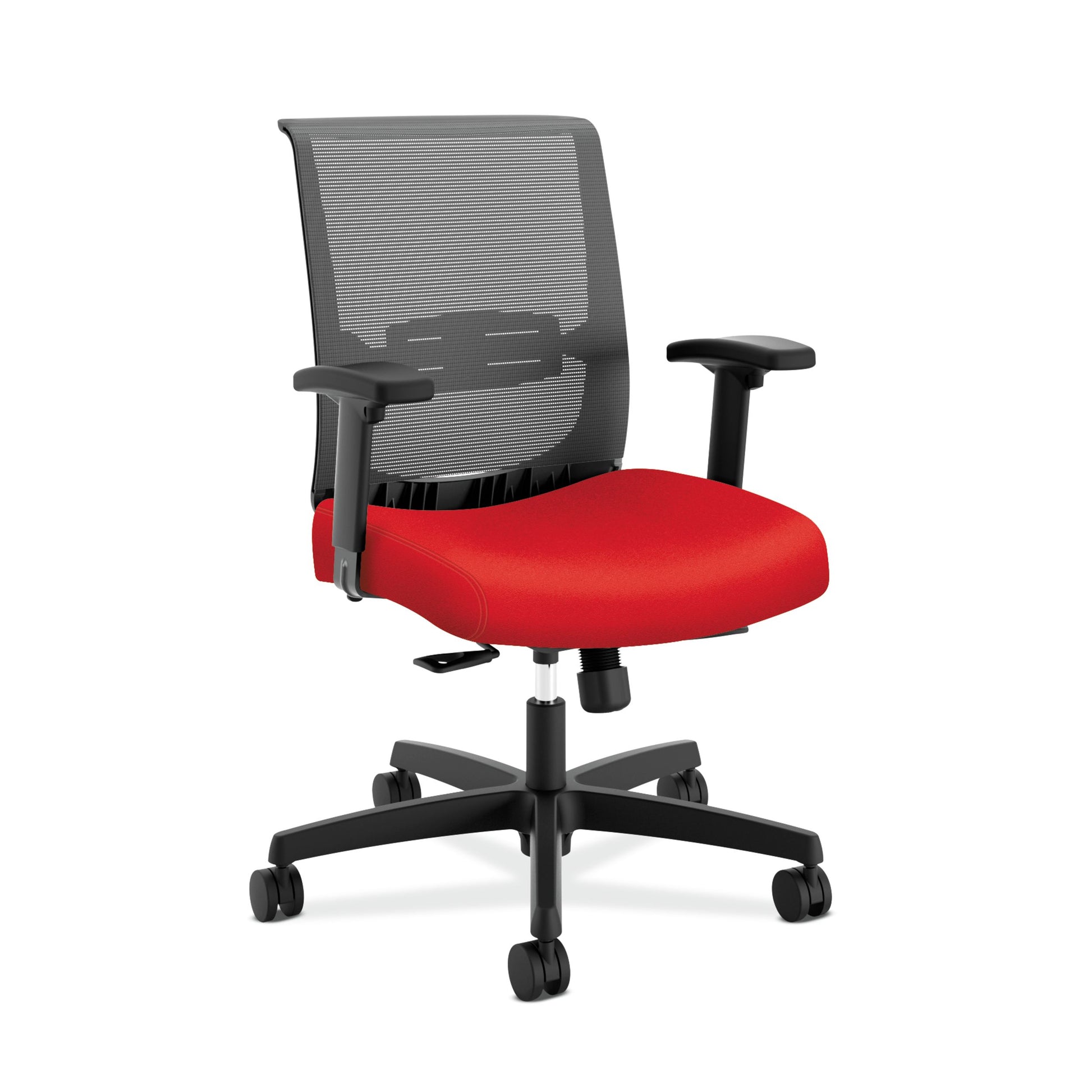 HON Convergence Task Chair | Synchro-Tilt With Seat Slide Control | Height- and Width-Adjustable Arms | Ruby Fabric