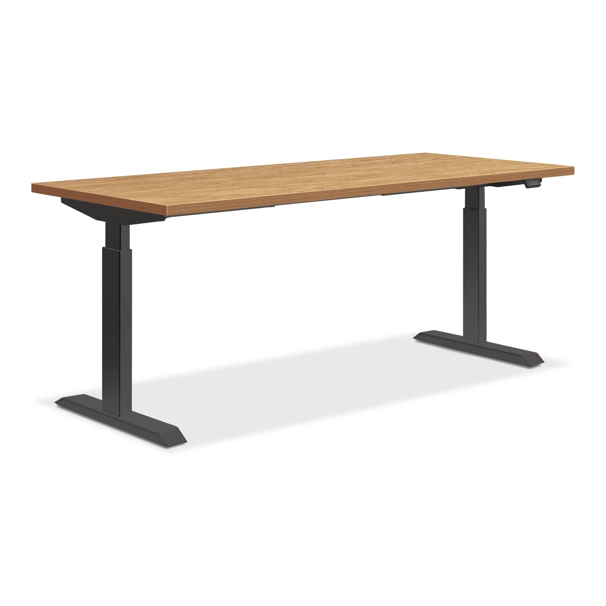 HON Coze Worksurface with Coordinate Height Adjustable Base | 48"W x 24"D | Natural Recon Laminate