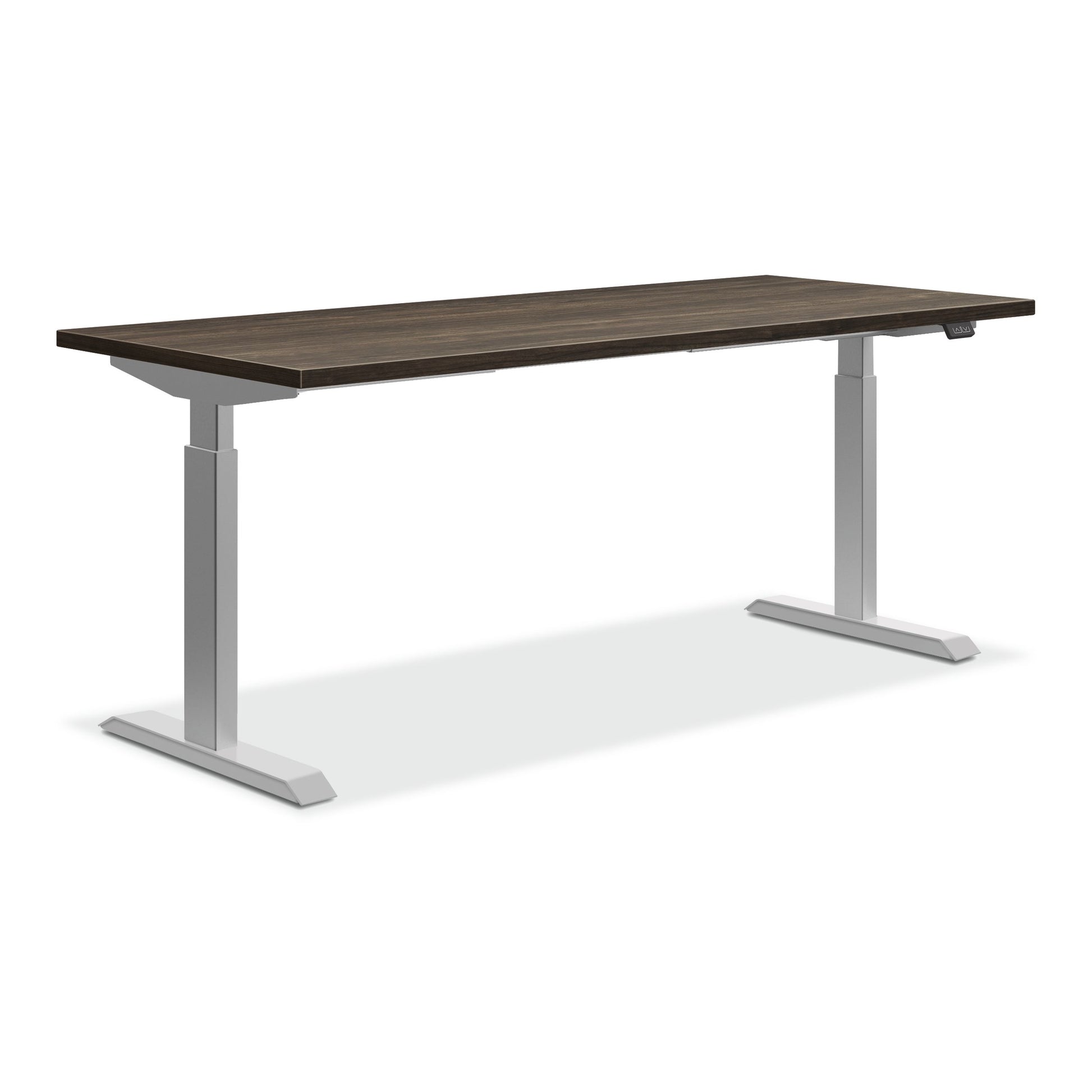 HON Coze Worksurface with Coordinate Height Adjustable Base | 54"W x 24"D | Florence Walnut Laminate