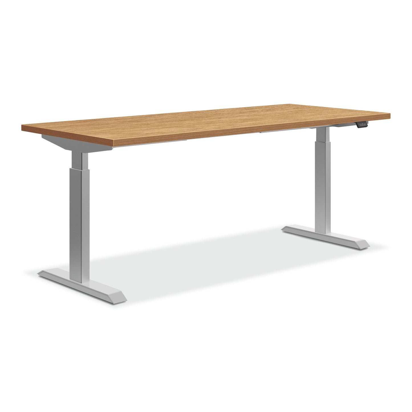 HON Coze Worksurface with Coordinate Height Adjustable Base | 54"W x 24"D | Natural Recon Laminate
