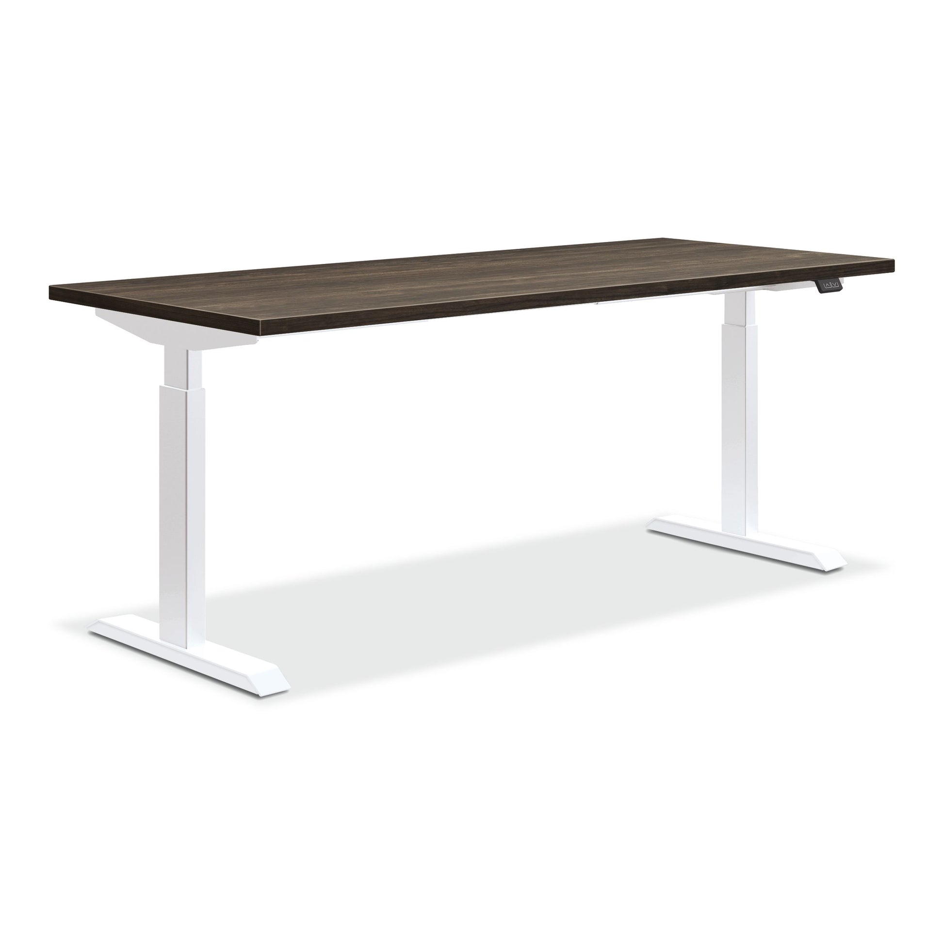 HON Coze Worksurface with Coordinate Height Adjustable Base | 54"W x 24"D | Florence Walnut Laminate
