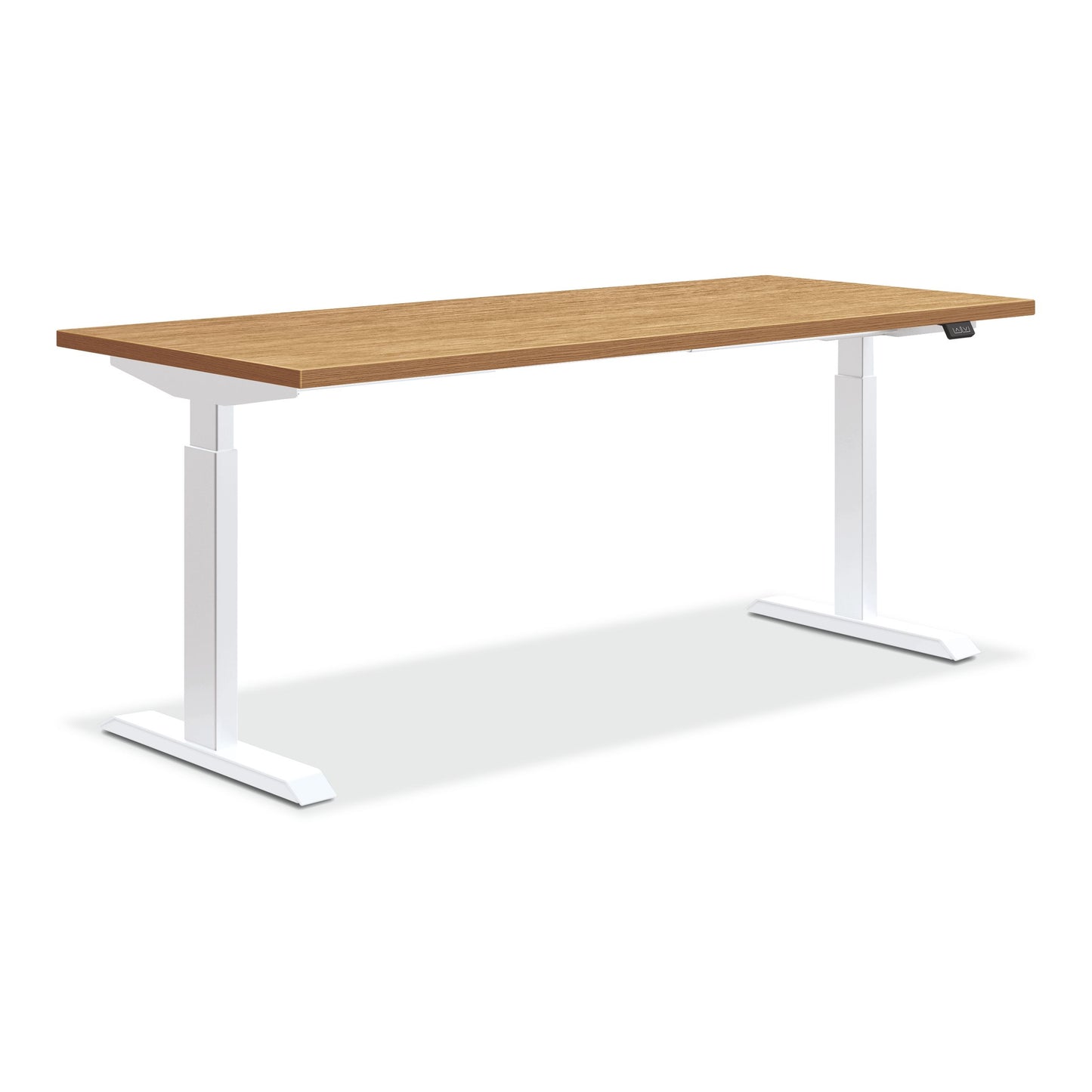 HON Coze Worksurface with Coordinate Height Adjustable Base | 54"W x 24"D | Natural Recon Laminate