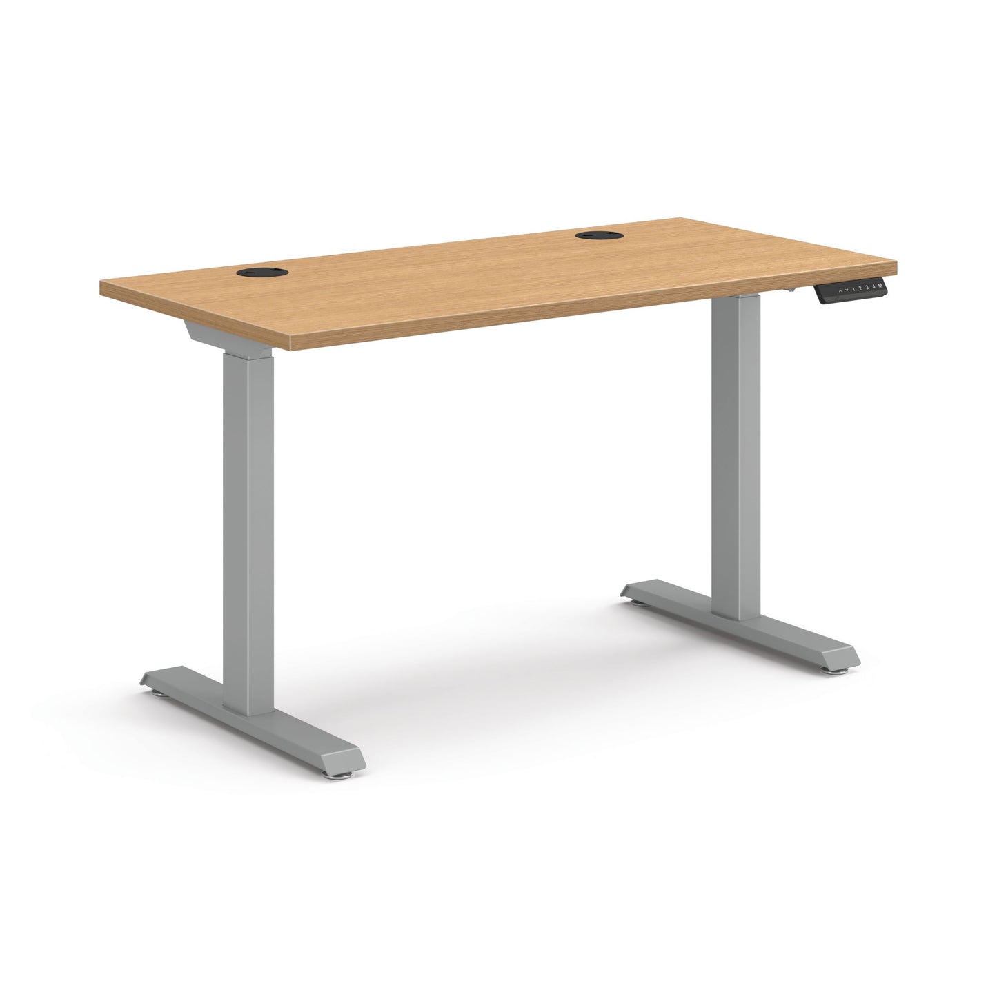HON Coze Worksurface with Coordinate Height Adjustable Base | 48"W x 24"D | Natural Recon Laminate