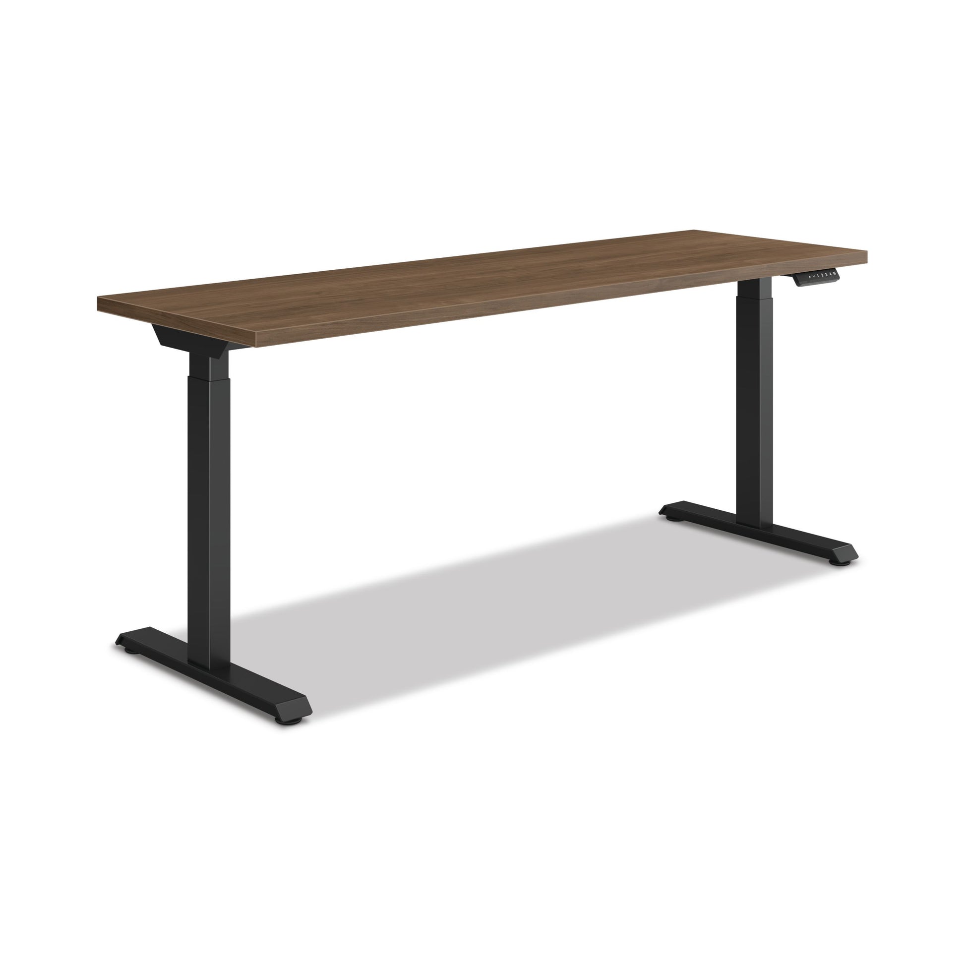 HON Coordinate Height-Adjustable Desk | 2-Stage Base | 70"W X 22"D | Pinnacle Laminate | Black Base