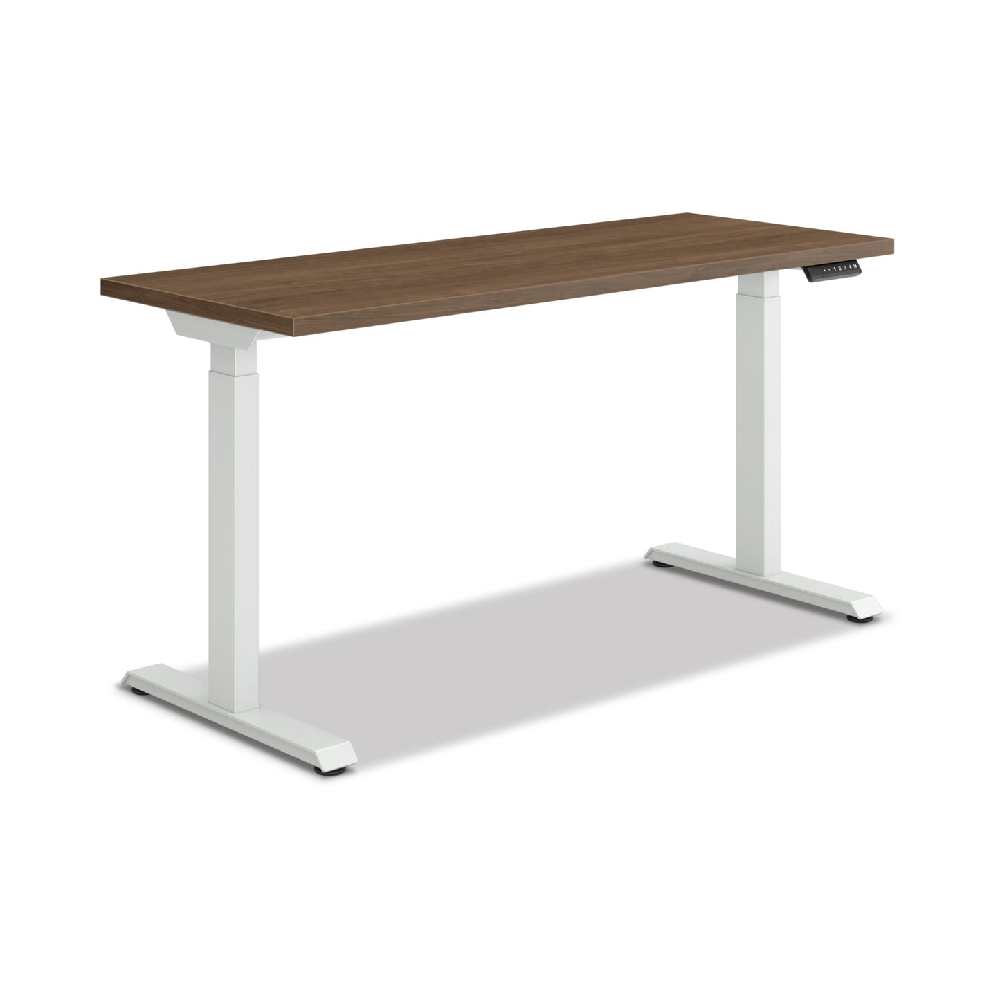 HON Coordinate Height-Adjustable Desk | 2-Stage Base | 58"W X 22"D | Pinnacle Laminate | Designer White Base