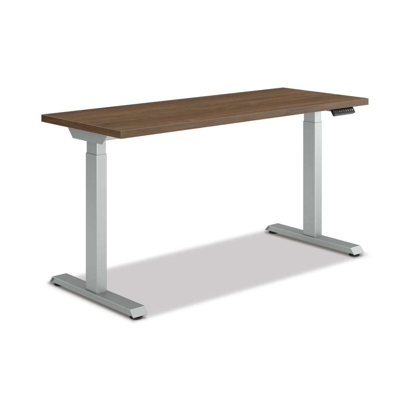 HON Coordinate Height-Adjustable Desk | 2-Stage Base | 58"W X 22"D | Pinnacle Laminate | Silver Base