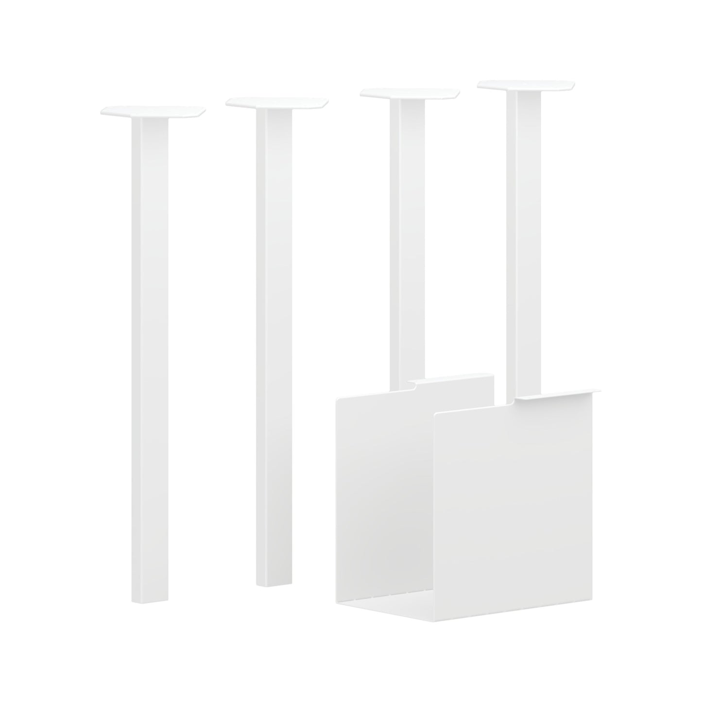 HON Coze Post Legs | U-Storage | 4-Pack | Designer White Finish