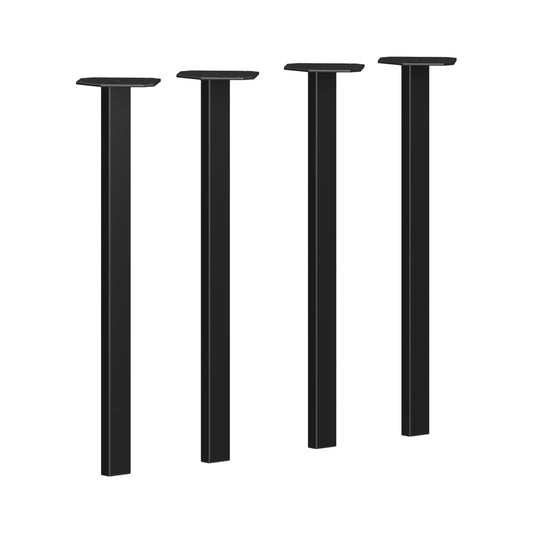 HON Coze Post Legs | U-Storage | 4-Pack | Black Finish