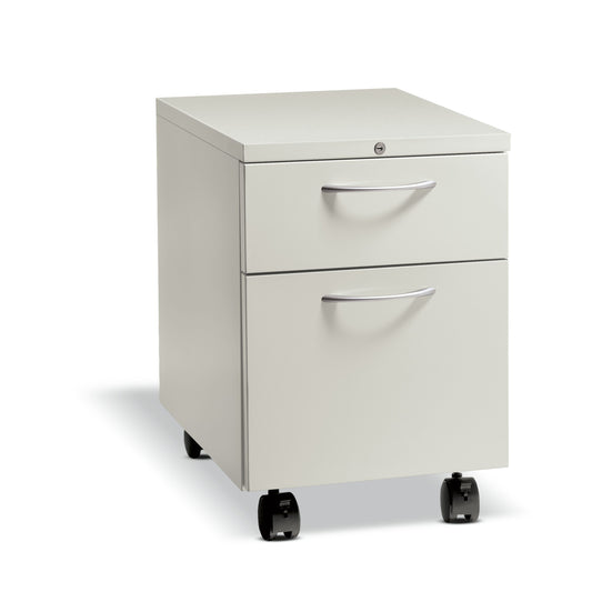 HON Flagship Mobile Pedestal | 1 Box / 1 File Drawer | 22"H x 15"W x 22-7/8"D | Loft Finish | Arch Pulls