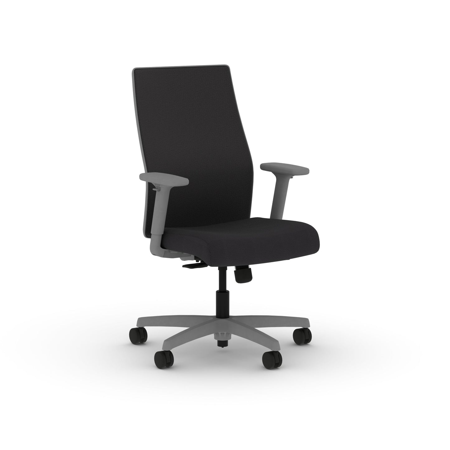HON Ignition 2.0 Mid-Back Task Chair | Synchro-Tilt Control With Seat Slider | Height- and Width-Adjustable Arms | Adjustable Lumbar Support | Onyx Spectrum Mesh Back | Onyx Spectrum Mesh Seat | Titanium Frame