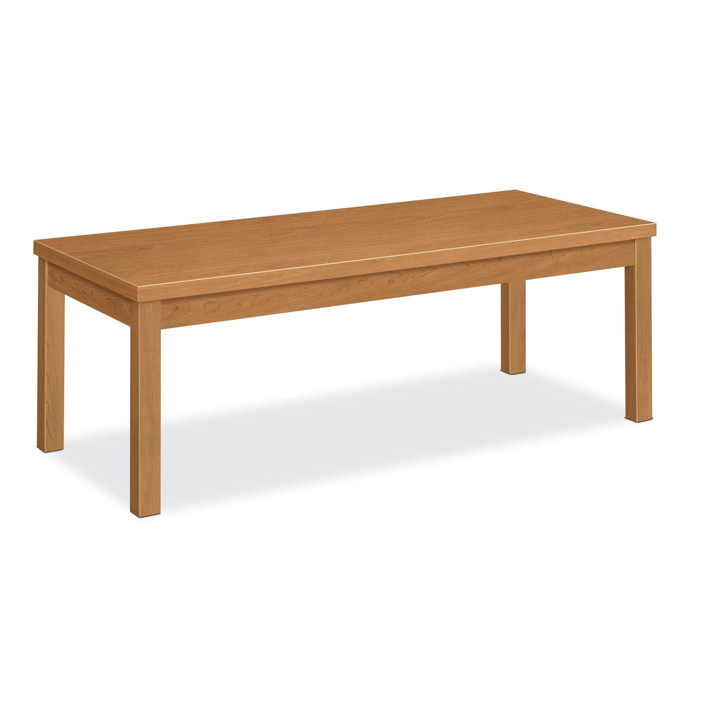 HON Laminate Coffee Table | Flat Edge | 48"W | Harvest Finish