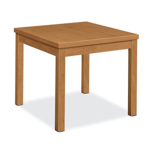 HON Laminate Corner Table | Flat Edge | 24"W | Harvest Finish