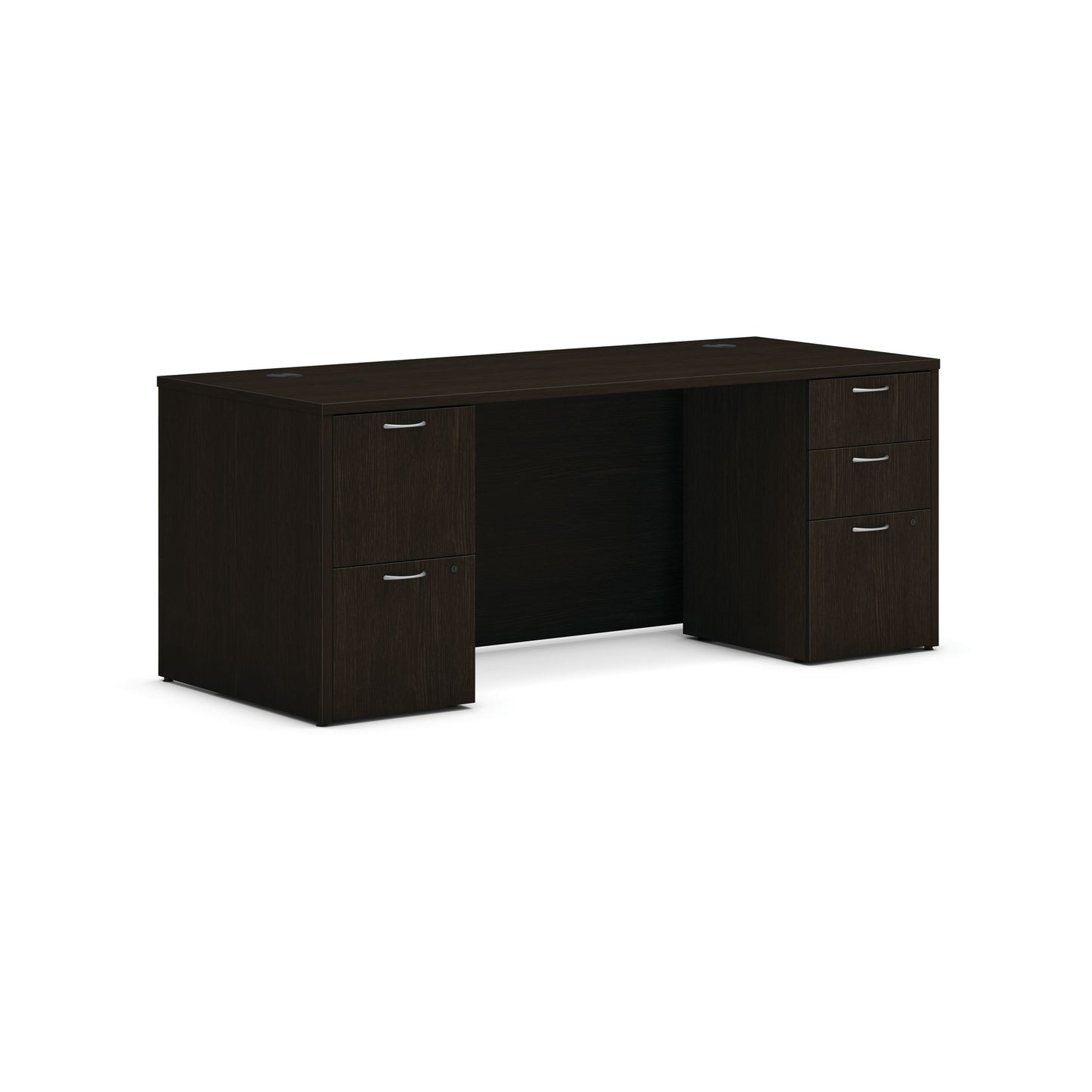 HON Mod Desk | 2 Box Drawers / 3 File Drawer | 72"W x 30"D | Java Oak Laminate