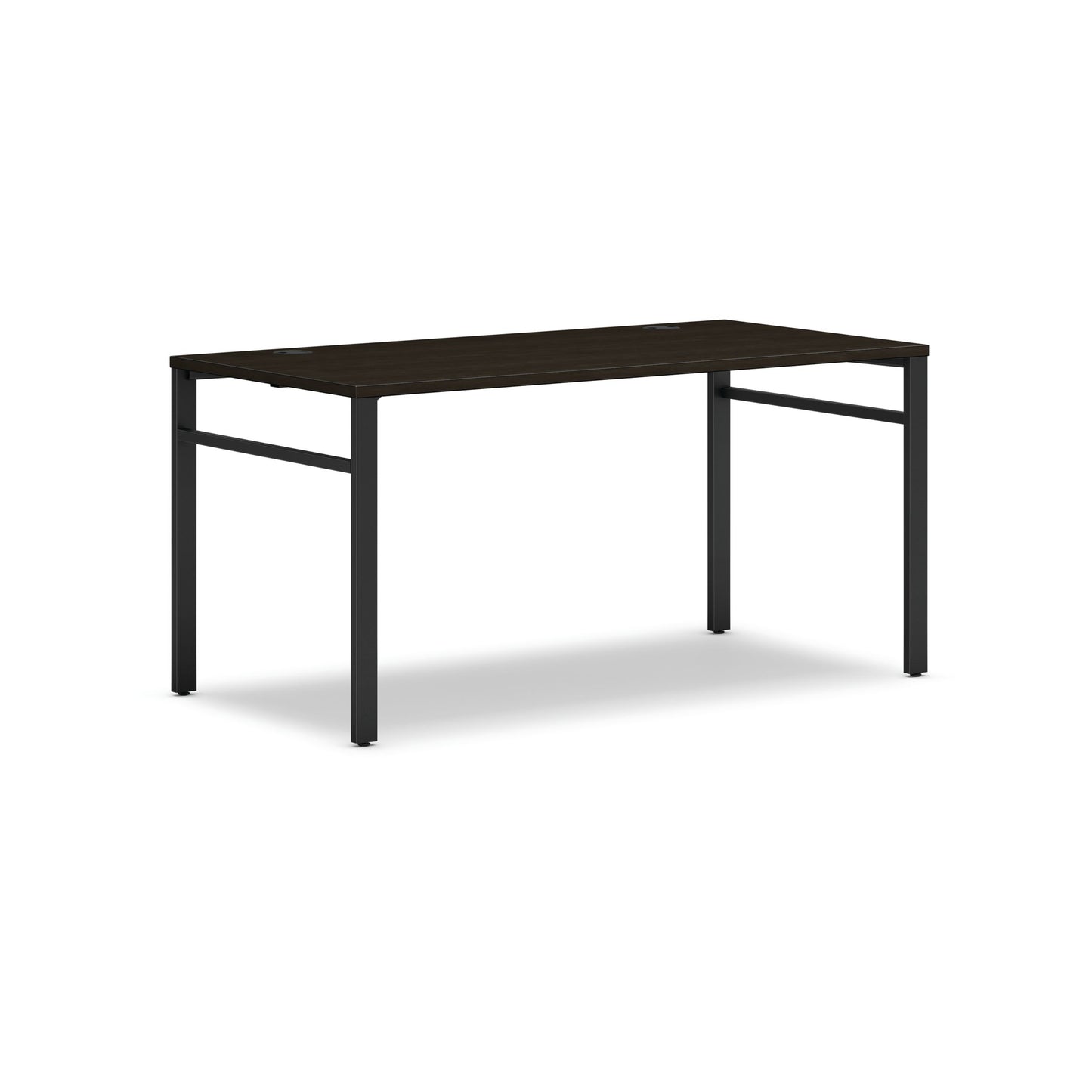 HON Mod Table Desk | 60"W x 30"D | Black U-Legs | Java Oak Laminate