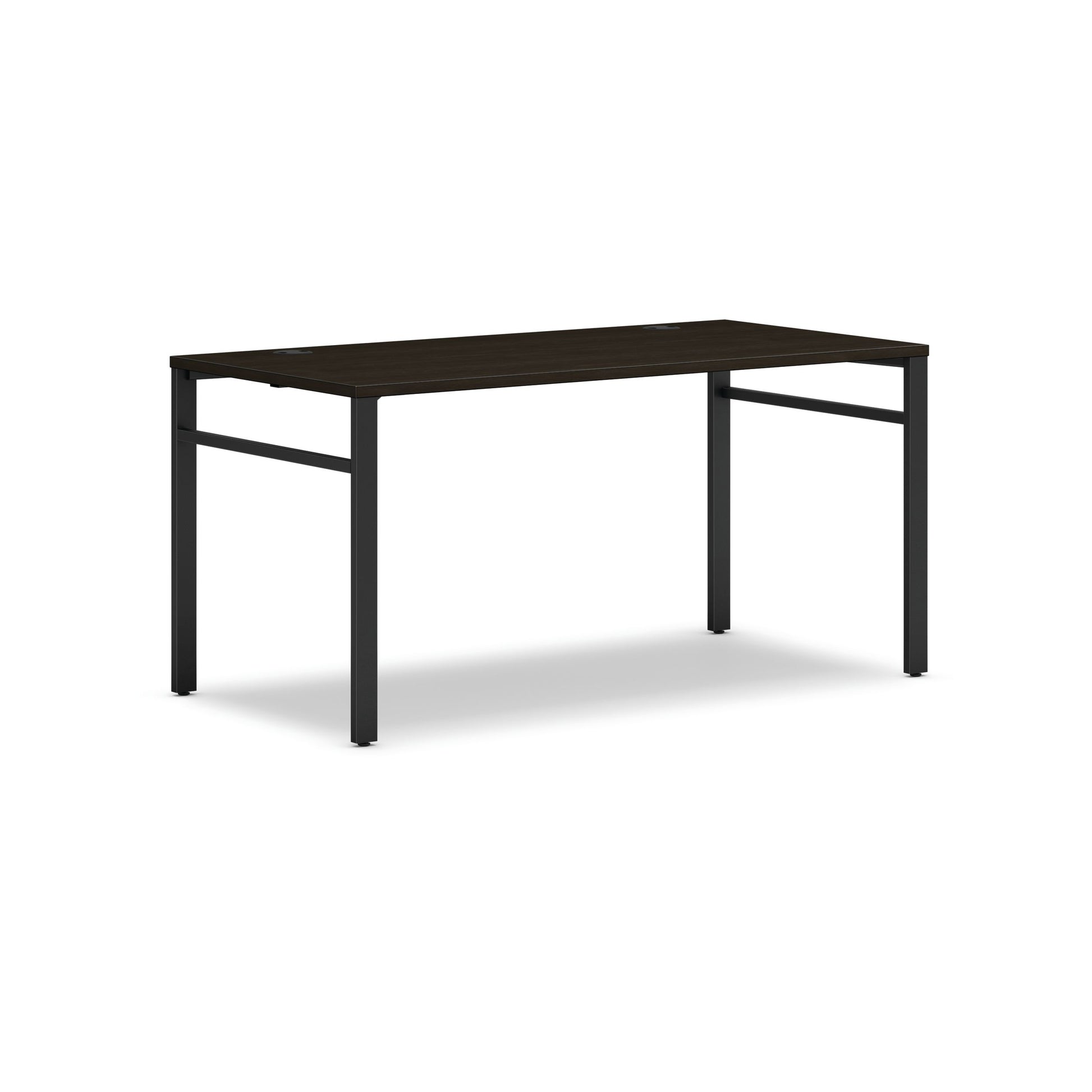 HON Mod Table Desk | 60"W x 30"D | Black U-Legs | Java Oak Laminate